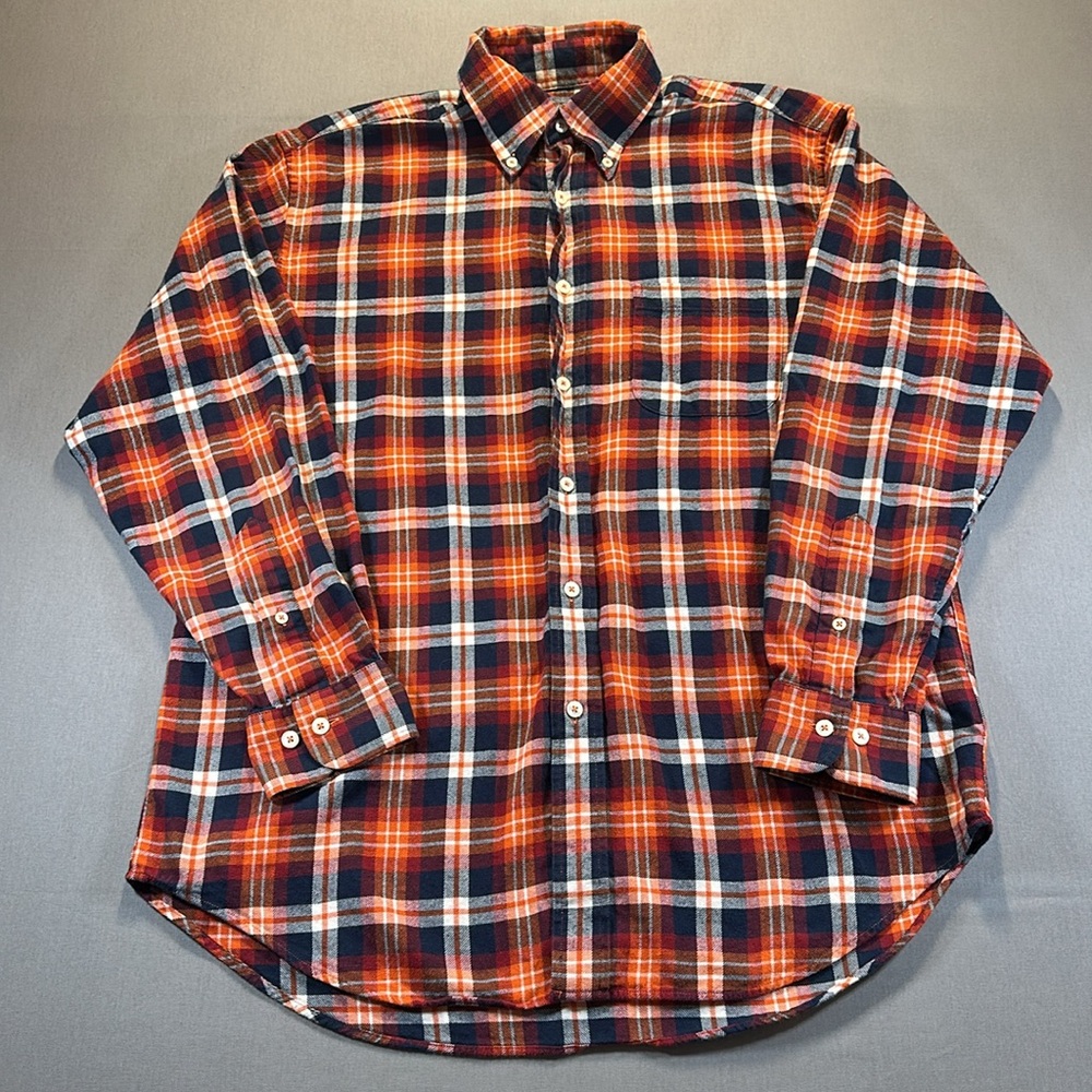 Brooks Brothers 346 The Original Polo Shirt; Button Down; Plaid - Mens Medium